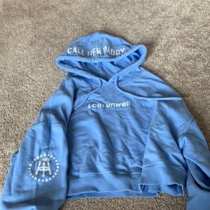 call her daddy cropped hoodie